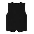 thumbnail image 2 of Sinleey Kids Volunteer Activities Vest Solid Color Button Down Waistcoat Boys Girls Waiter Bartender Black L, 2 of 5
