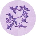 thumbnail image 1 of Ahgly Company Machine Washable Indoor Round Transitional Purple Area Rugs, 5' Round, 1 of 7