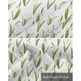 thumbnail image 6 of Botanical Floral Linen Curtain Valance for Bedroom/Bathroom/Kitchen/Office/Living/Dining Room Window,Green White Spring Summer Tulip Flower Rod Pocket Topper Decorative Cafe Drapes Panel 42"x12", 6 of 6