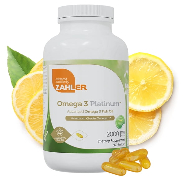 Zahler Omega 3 Platinum D, 2000 mg, 360 Ct, Omega 3, Omega 3 Fish Oil, Omega & Fish Oil Omega 3 Dietary Supplement