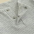thumbnail image 3 of Baby Girl Knitted Ribbed Long Sleeve Ruffle Romper Bodysuit Onesie Tops, 3 of 6