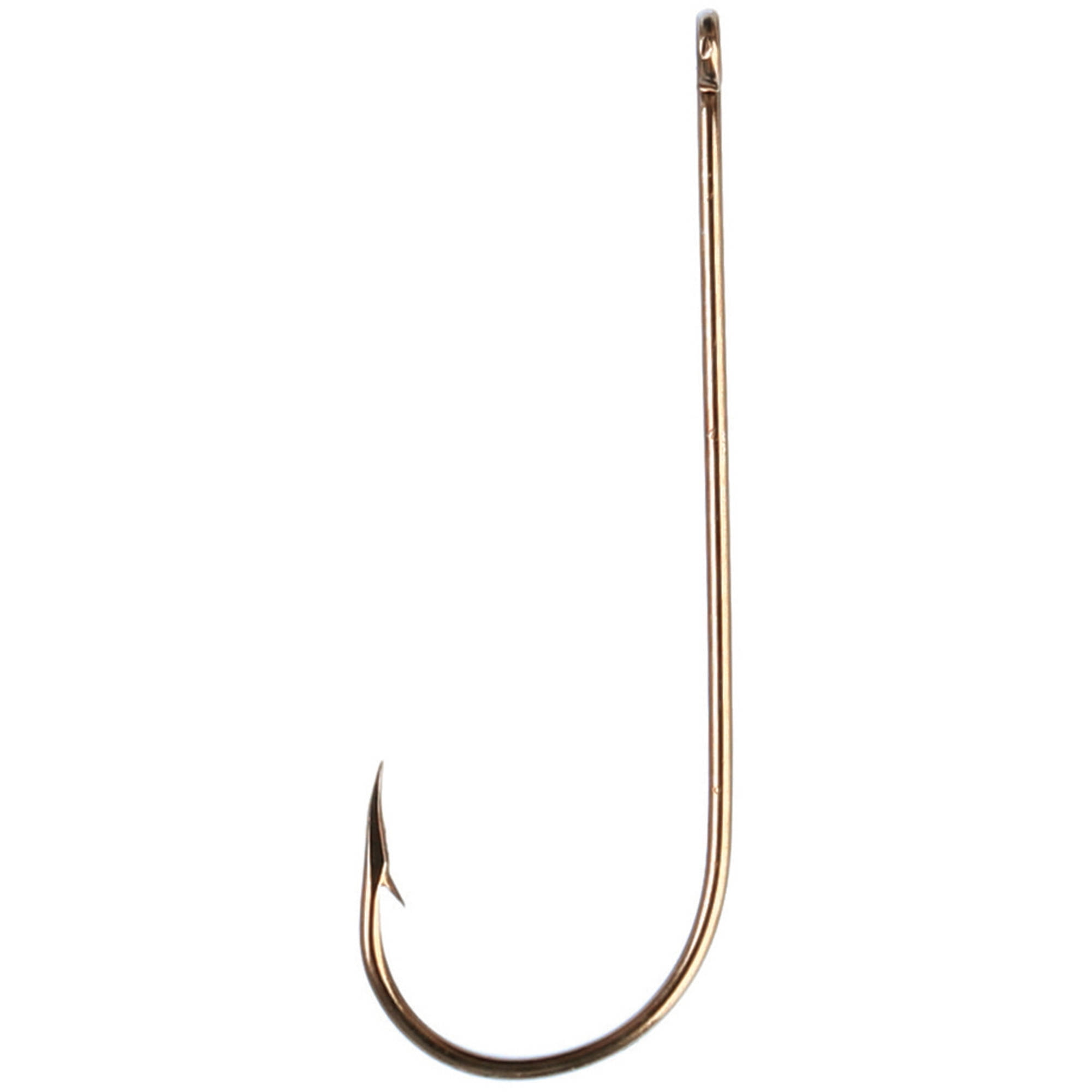 Eagle Claw 214H-4 Aberdeen Light Wire Non-Offset Hook, Bronze, Size 4, 100 Pack
