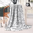thumbnail image 2 of Math Equations Geometry Icons White Pattern Blanket,Comfortable Soft Flannel Throw Blanket,All Season,Warm Lightweight Blankets for Sofa Bed Couch Living Room Chair,50"x60", 2 of 4