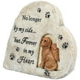 thumbnail image 6 of Qenwkxz Dog Memorial Stone Resin Pet Memorial Sympathy Statue Heart-shaped Dog Paw Stepping Garden Headstone Pet Loss Gifts Outdoor Dog Tombstone Figurines Decor for Lawn and Garden, 6 of 6