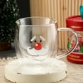 thumbnail image 2 of Christmas Thick Transparent Water Cup Double-layer Vintage Glassware Christmas Water-saving Cup Suitable For Home,Christmas Party Gifts And Decor, 2 of 5