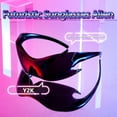 thumbnail image 7 of FEISEDY Futuristic Sunglasses, Fashion Alien Y2K Wrap Around for Women Men B4135, 7 of 7