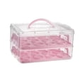 thumbnail image 2 of Lipstore 2 Tier Cupcake Carrier Cupcake Storage Container for Cheesecakes Muffin Pies Pink, 2 of 8