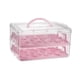 thumbnail image 2 of Cupcake portador de contenedor de almacenamiento de cupcake, contiene 24 cupcakes, portavasos de la caja de cupcakes portavasos para muffin Rosa, 2 of 8