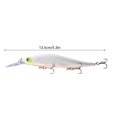 thumbnail image 5 of Jerkbaits for Bass with Treble Hook Medium Diving Minnow Fishing Lure Hard Artificial Bait Swing Bass Lure Jerkbait Fishing Gear 13.5cm 14.7g, 5 of 5