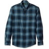 G.H. Bass & Co. Men's Fireside Flannels Long Sleeve Button Down Shirt, Blue Wing Teal, Large
