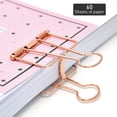 thumbnail image 3 of Small Binder Clips, 36 Pack, 3/4 Inch, Standard 19mm, Hollow Out Gold, Capacity 0.31 Inch, Fold Clamp, Wire Clip, Micro Paper Clips, Office Clips, 3 of 7