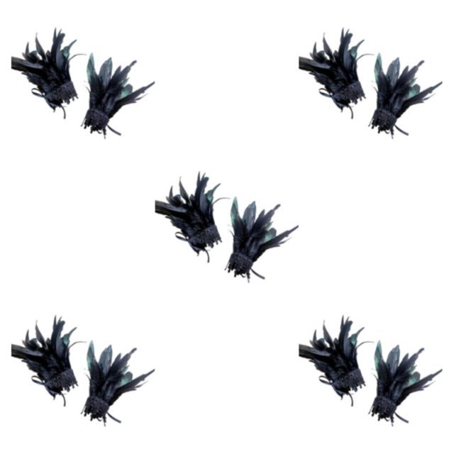 Sonducket Muñequeras de plumas de plumas para accesorios de disfraces de fiesta de cosplay Negro Type2 NO2