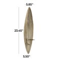 thumbnail image 3 of CosmoLiving by Cosmopolitan Brass Stainless Steel Metal Leaf Wall Sconce, 3 of 8