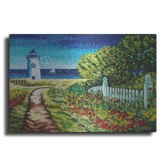 Luxe Metal Art 'Lighthouse Retreat II' by Carolee Vitaletti Metal Wall Art, 24"x16"