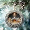 thumbnail image 4 of Holloyiver Christmas Easter Nativity Scene Ornaments, Christmas Acrylic 2D Hanging Ornament Pendant for Xmas Tree Birth of Jesus Christian Decor Religious Gift for Family Friends and Christian, 4 of 6