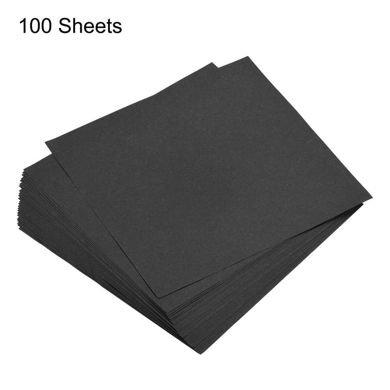 Uxcell Origami Paper Double Sided Black 6x6 inch Square Sheet for Art Craft Project, Beginner 100 Sheets