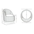 thumbnail image 3 of Manhattan Comfort Leela Solid Wood Frame Swivel Accent Chair in Cream (Set of 2), 3 of 7
