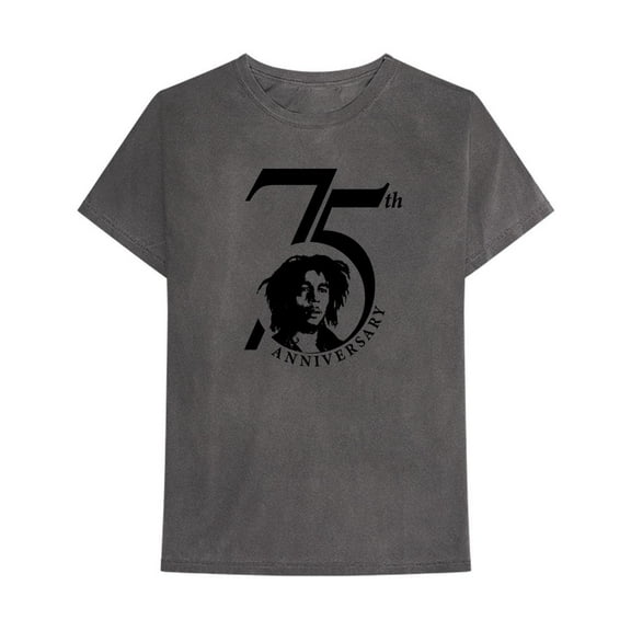 Bob Marley 75th Anniversary Grey Washed T-Shirt Unisex