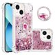 thumbnail image 1 of Funda para iPhone 15 con Brillo Líquido Flotante, Purpurina, Parachoques y Anillo Giratorio Soporte, 1 of 5