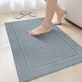 thumbnail image 1 of Canadian Linen Yukon Bath Mats, 2 Pack, 20"x34", Washable Cotton Soft Absorbent Lightweight Bath Mats Quick Dry Tub, Picture Frame Design, Light Grey, 1 of 1