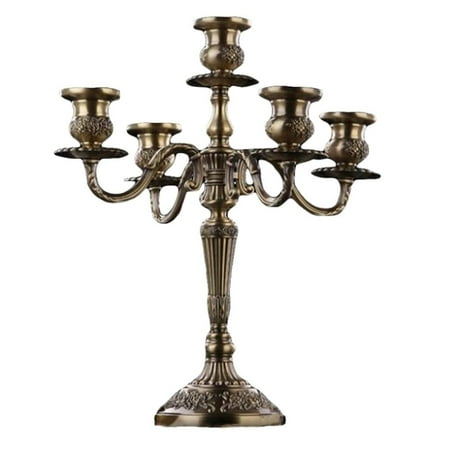 

European Style Alloy Candle Candelabras with 3-5 Arms - Antique Style_ 5 arms
