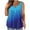 Fall Clothes Blue, variant on Womens Plus Size Tunic Tops, Sleeveless Shirts for Women Summer Fashion Ombre Tie Dye Pleated Button Up Crewneck Oversized Tank Tops