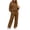 Brown, variant on Wide Leg Sweatpants Sets for Women 2 Piece Outfit,Long sleeves Hoodie,High Waist Pants,with Pockets,Solid Color Casual Sets,Fall Tracksuit,Spring Casual Outfits