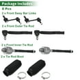 thumbnail image 4 of Unique Bargains 8pcs Kit de Suspensión Delantera Extremo Interior Exterior de Barra de Dirección Enlace de Barra Estabilizadora con Bota para Ford Edge 2007-2014, 4 of 7
