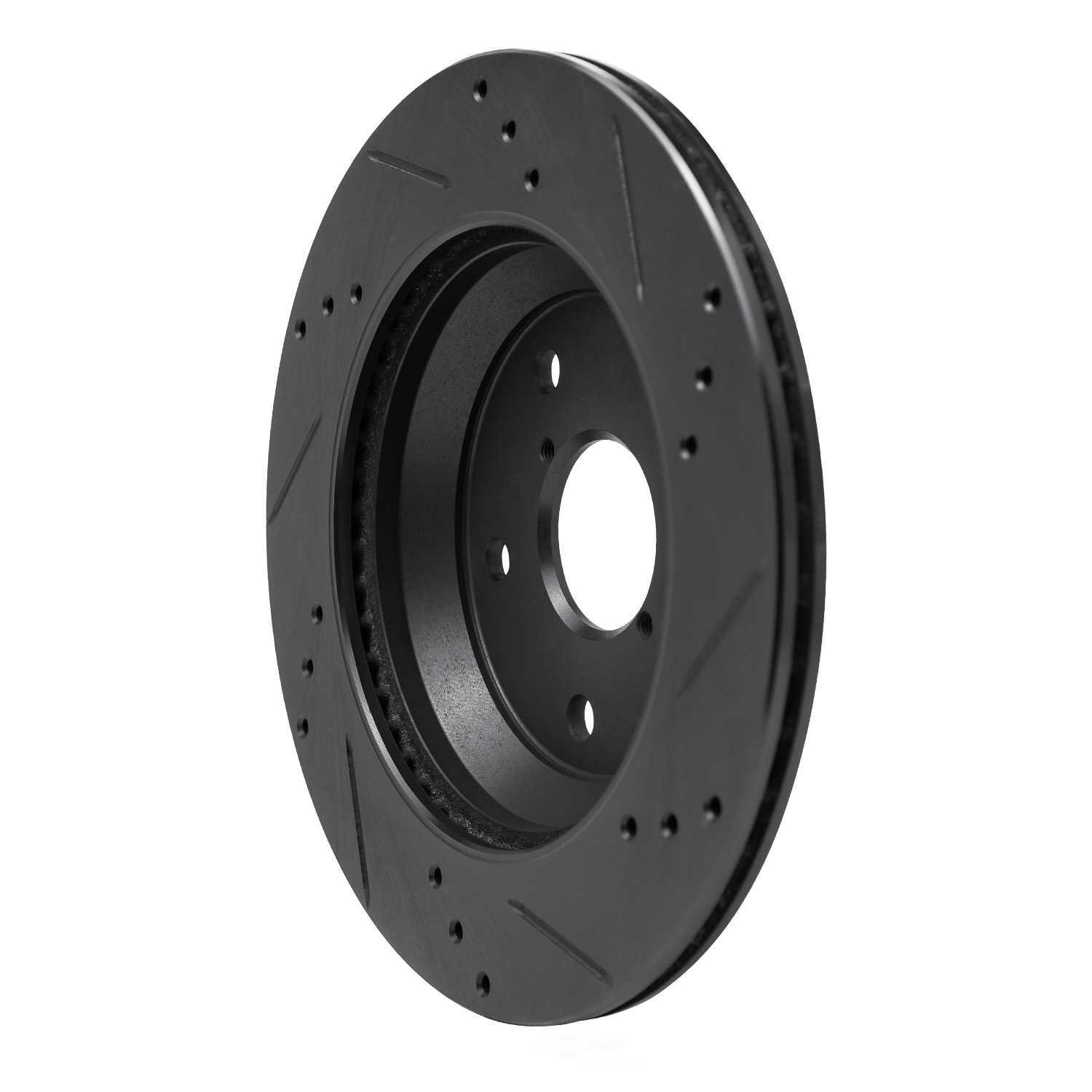 Dynamic Friction Company 633-13046L DFC Brake Rotor - Drilled And Slotted - Black