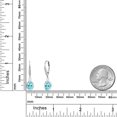 thumbnail image 6 of Gem Stone King 925 Sterling Silver Blue Apatite and Lab Grown Diamond Earrings for Women | 2.50 Cttw | Gemstone Birthstone | Oval 8X6MM, 6 of 6