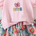 thumbnail image 3 of Toddler Girls Toddler Girls Summer Outfits Short Sleeve Button Up T Shirt Tops Casual Shorts Sets Baby 2t 3t 4t 5t Clothes Toddler Girls Summer Outfits 2pc 6t 7t Children,Lightweight(Pink,5-6 Years), 3 of 3