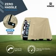 thumbnail image 6 of NEH Golf Cart Covers 4 Passenger, 2+2 Seater Waterproof Cover, 79" Long Roof, Beige, Compatible with EZGO TXT/RXV, Club Car DS/Precedent, Evolution, ICON, Yamaha Golf Cart Cover, 6 of 7