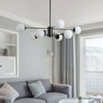 thumbnail image 3 of Magic Home 8 - Light Sputnik Modern Linear Chandelier Ceiling Mount, 3 of 6