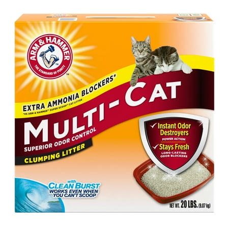 UPC: 0033200022060 | Arm & Hammer MultiCat Clumping Litter  Scented 20lb Box