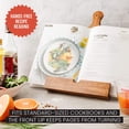 thumbnail image 5 of Chef Pomodoro Support de Livre de Recettes, Support de Livre de Recettes pour Cuisine, Compatible avec Tablettes iPad et Livres de Cuisine, Support de Livre de Cuisine Réglable (Bois d'Acacia), 5 of 5