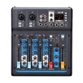 thumbnail image 2 of Mezclador de sonido Sistema de escritorio con pantalla digital de 4 canales Interfaz USB Estéreo Estándar . UU. para música Sonido Yotijar Mezclador de audio, 2 of 10