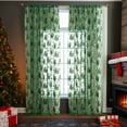 thumbnail image 6 of FastXmas Christmas Sheer Curtains for Living Room Snowflake Curtains for Bedroom Christmas Decorations Holiday Decor Sheer Drapes 55*40 Inches Winter Xmas Backdrop 2 Panels Set, 6 of 6