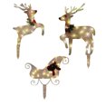 thumbnail image 4 of Las decoraciones navideñas con luces LED iluminan el patio con muñecos de nieve, trineos, alces y pingüinos., 4 of 5