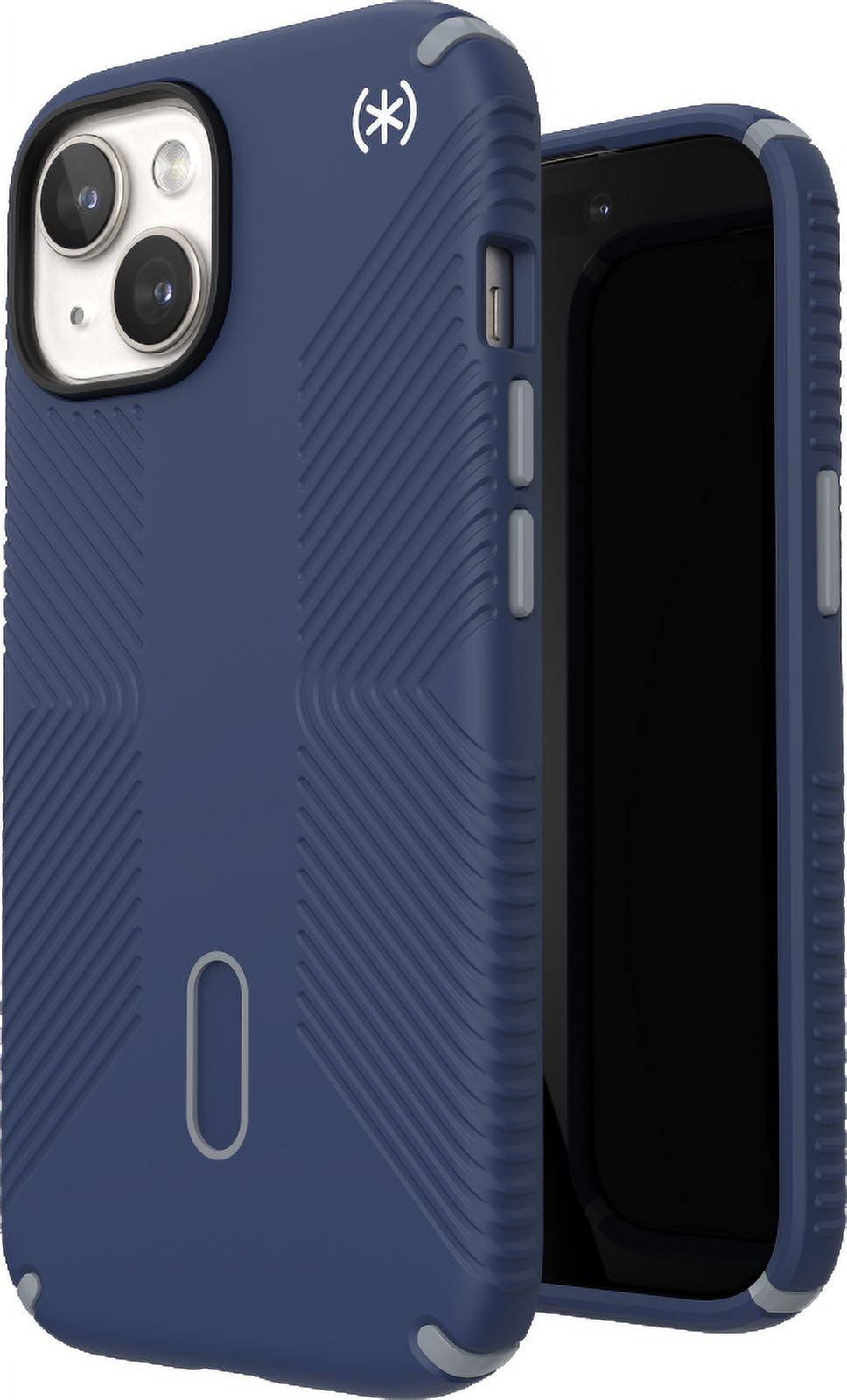 Speck iPhone 15 Case-Presidio2 Grip-ClickLock-MagSafe-6.1 Inch Phone Case-Coastal Blue/Dust Grey/White