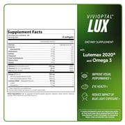 Vivioptal Lux 90 Softgels, Omega 3, Zinc, and Vitamin C & E, Multivitamin & Multimineral, Gluten Free
