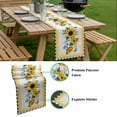 thumbnail image 5 of Sunflower Table Runner - 120 Inch Long, Kitchen Dining Table Runner Dresser Scarves, Yellow Flowers Black White Plaid Farmhouse Botanical Farmhouse Decor for Coffee Tables Wedding Party Banquet, 5 of 8