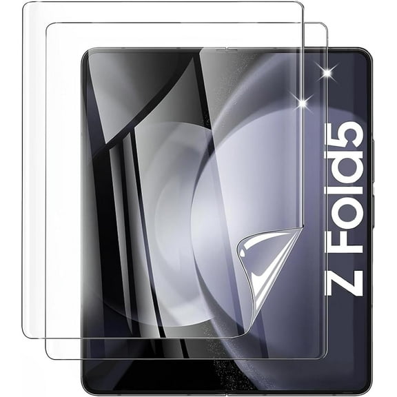 for Samsung Galaxy Z Fold 5 Screen Protector [Not Glass], Clear Flexible Inner Screen Protective TPU Film Full Coverage for Galaxy Z Fold 5 Accessories, 2 Pack