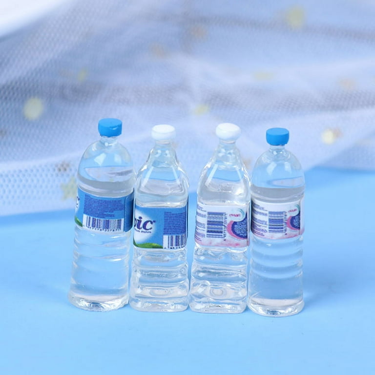 Miniature Water Bottles, Mini Water Bottles, Dollhouse Accessories 