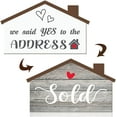 thumbnail image 1 of Real Estate House-Shaped Sold Sign Double-Sided Wooden Sold Sign We Said Yes to The Address Agent Sign Photo Prop Wooden Sold Sign for Realtor New Home Owner, 1 of 7