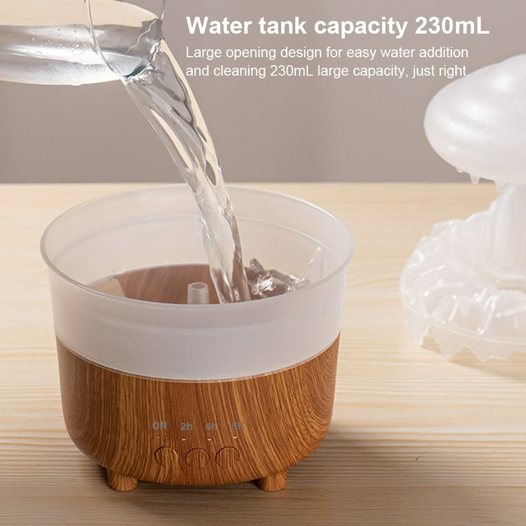UJEAVETTE® Rain Cloud Humidifier Water Drip Colors Night Light Mushroom Lamp  Diffuser Grain : : Home & Kitchen