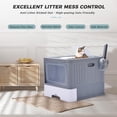 thumbnail image 3 of Cat Litter Box with UV, Enclosed Plastic Cat Litter Box with Handy Litter Scoop, Top Exit Anti-Splashing Cat Toilet, Drawer Type Cat Toilet, 3 of 7