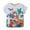White, variant on Hienoo Boys Short Sleeve Tshirt Dinosaur Print T Shirt Children's Casual T-Shirt