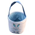 thumbnail image 2 of Easter Basket Holiday Rabbit Bunny Printed Canvas Gift Carry Candy Bag, 2 of 3