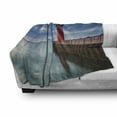 thumbnail image 3 of Wisconsin Soft Flannel Fleece Throw Blanket, Image of Milwaukee Lighthouse with Dramatic Cloudy Sky and Tranquil Pure Water, Cozy Plush for Indoor and Outdoor Use, 50" x 60", Multicolor, by Ambesonne, 3 of 6