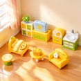 thumbnail image 4 of YardChic Dollhouse Furniture, Mini Lemon Themed Miniature Furniture Display, Tiny Furniture, Realistic Bedroom And Living Room Scene Accessories, Resin Dollhouse Miniature Decorations, Sofa, 4 of 5
